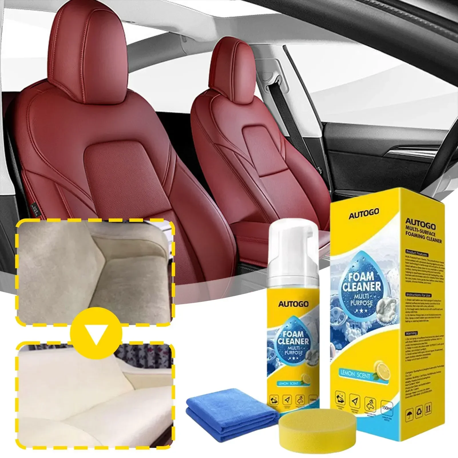 Pembersih Busa Serbaguna 150ml - Leather Cleaner Interior ulasan dan harga